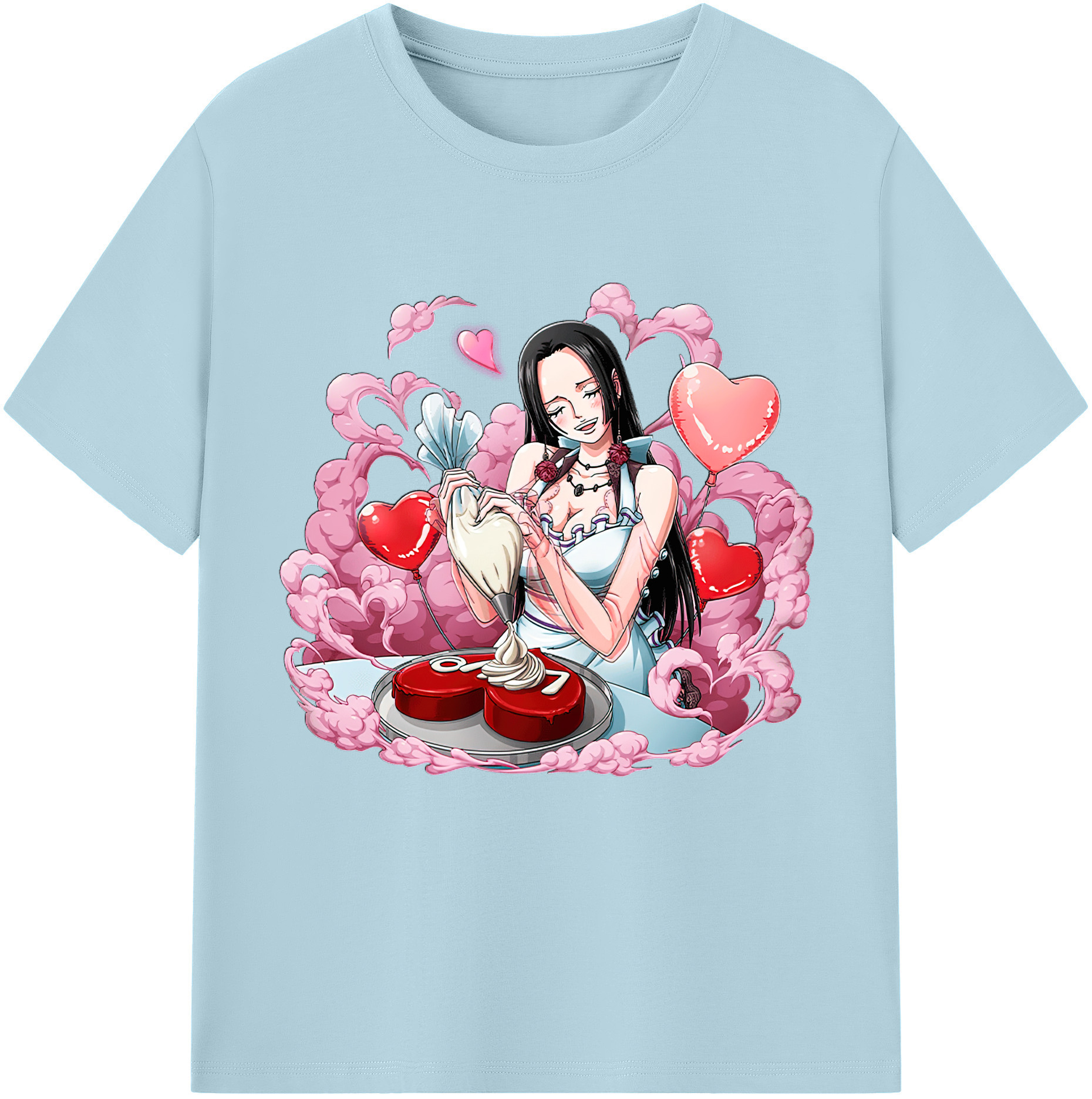 ワンピース ボア・ハンコック ONE PIECE Boa·Hancock 綿100％半袖Tシャツ（フロントプリント）
